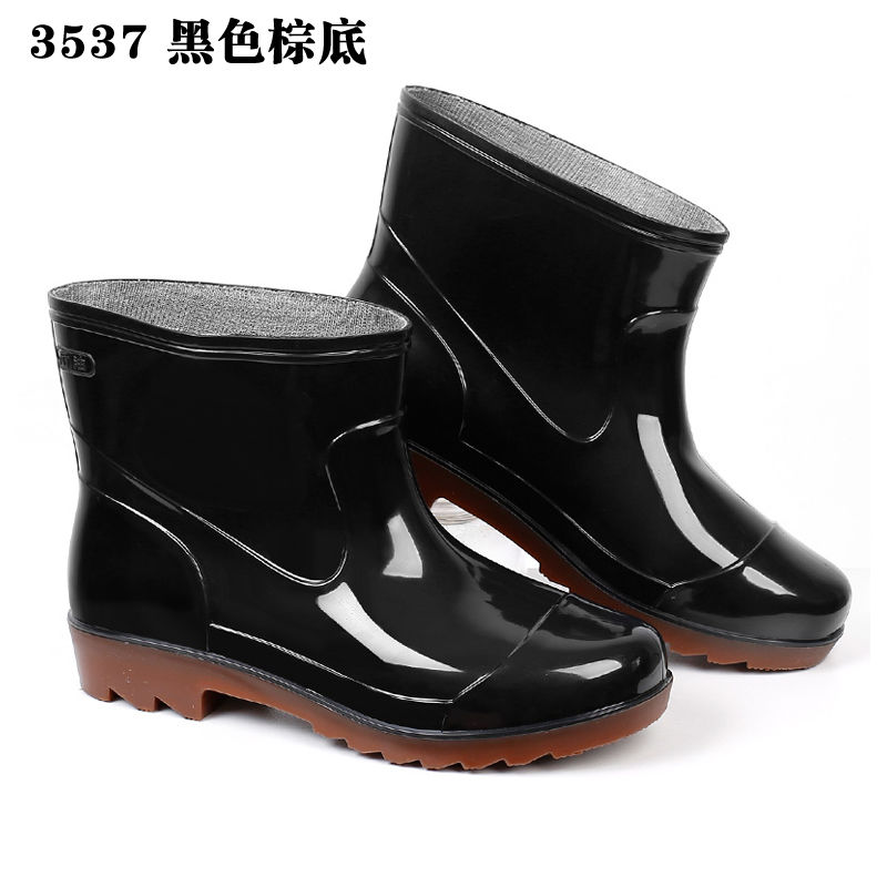 Mounted man takeaway four seasons of shallow fishing low waist rain boots men waterproof shoes outdoor plastic short dual use