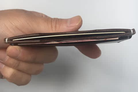 Handmade da chữ đơn giản da bò rau da rám nắng vận chuyển thẻ tàu điện ngầm di động thẻ xe buýt thẻ ngân hàng thẻ gói bộ - Hộp đựng thẻ ví đựng card nam