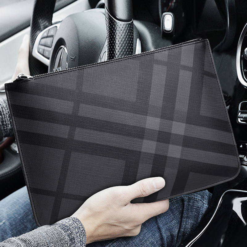 Hong Kong men's new handbag ultra-thin letter enveloping youth hand grab bag business casual hand grab bag male bag wave