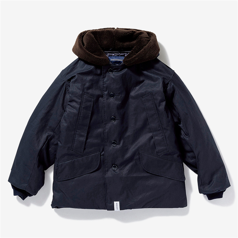 国仓DESCENDANT D-B9 TWILL JACKET 加厚保暖连帽棉衣夹克20AW-Taobao