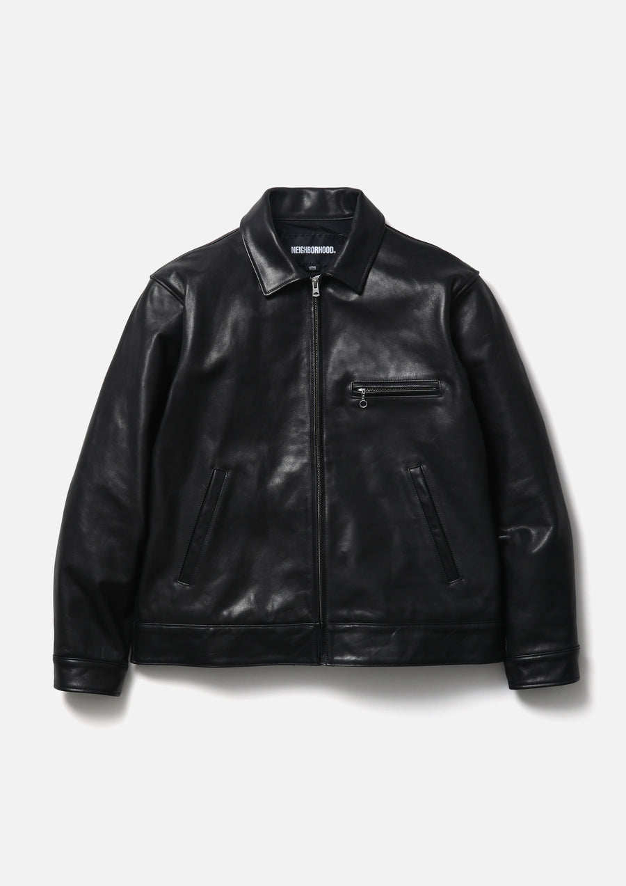壹树NEIGHBORHOOD LEATHER SPORTS JACKET 拉链皮衣夹克26SS