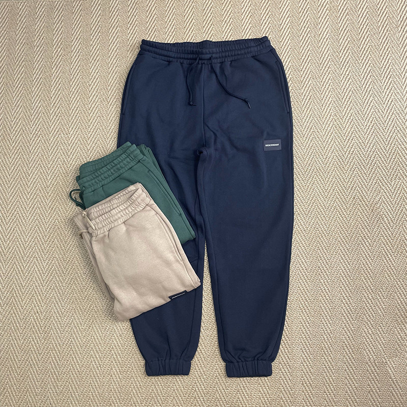 National warehouse DESCENDANT DEVICE SWEAT TROUSERS Pure Color Closeted foot loose trackpants 21AW-Taobao