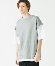 Yatsuki rehacer: Fake Layered Vest CS Made in Jap Fake Two-piece Short Sleeve