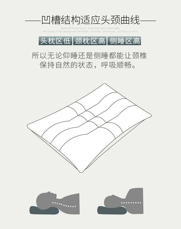Gối kho báu phù hợp hai mặt với gối cổ tử cung Gối đơn cổ nhiều loại hộ gia đình để mua một cặp 2 - Gối