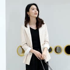 Кожаная куртка 2020秋冬海宁真皮皮衣女修身显瘦新款韩版西装领绵羊皮外套皮夹克