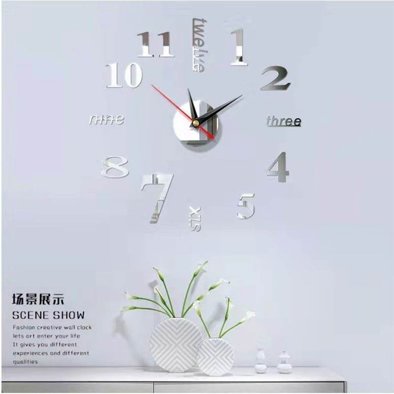 3D Clock Alarm Clock Wall Clock Living Room Trendy Wall Clock Home Wall Clock Living Room 2023 Model Clock