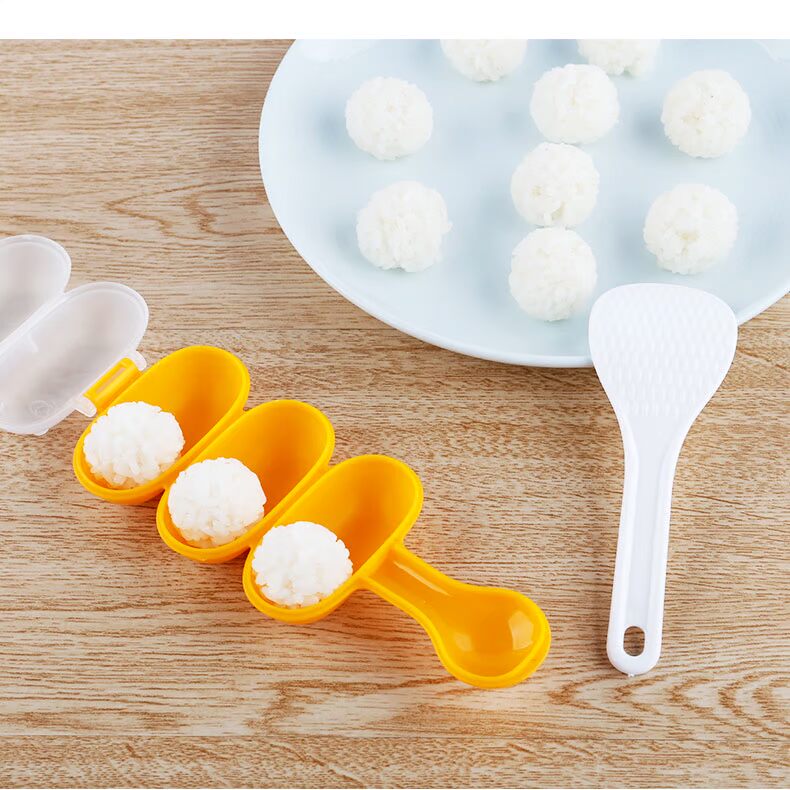 Công cụ bóng gạo cho trẻ em quay tay để ăn rung phim hoạt hình với cùng một đoạn lắc gạo bóng tạo ra động vật ăn thịt nhóm gạo - Tự làm khuôn nướng khay làm bánh