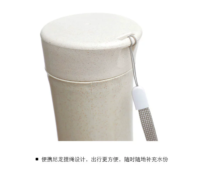 Phiên bản tiếng Hàn của cốc rơm lúa mì sinh viên cầm tay với cốc nữ lúa mì hương sáng tạo dễ thương cốc nhựa đơn giản