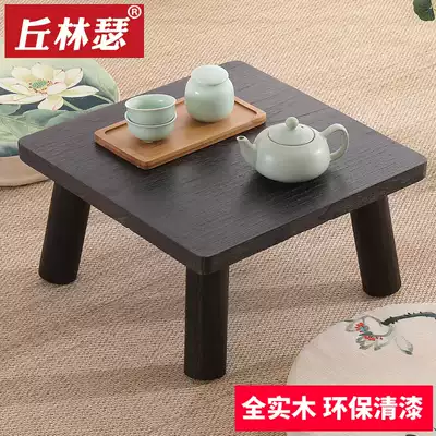 Japanese-style boiled paulownia table solid wood tatami tea table window sill bed square table small coffee table Kang several Chinese studies table