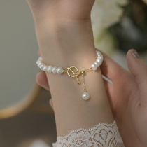 Pine natural pearl bracelet female Ottie exquisite gold-plated adjustable bracelet original design