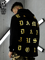 MuscleDog Muscle Dog Sports Sweater Men Tide Brand Letter Print Loose Sports Fitness Training Pullover