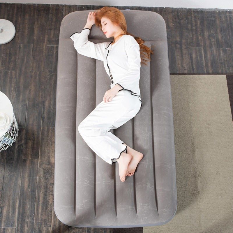 Inflatable bed with single folding bed Air mattress double outdoor thick portable gas bed lazy inflatable mattress