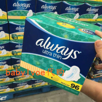 Spot Canada always ultra thin thin Regular wing sanitary napkin daily use 96 pieces