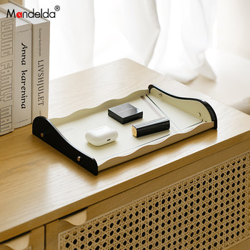 Mandelda entrance entrance ornaments wine cabinet decoration light luxury entrance desk storage rack living room tray