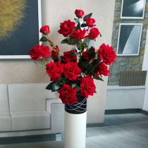 5 High quality simulation rose landing fake flower living room placed flower silk flower simulation bouquet decorative flower