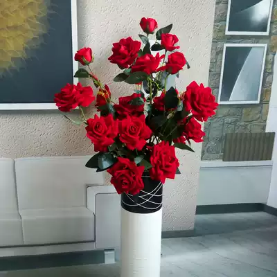 5 high-quality simulation roses, floor-to-ceiling fake flowers, living room placement of flowers, silk flowers, simulation bouquets, decorative flowers