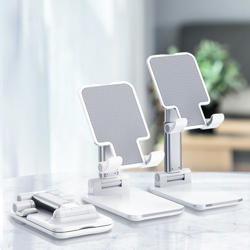 Portable adjustable folding mobile phone support frame desktop flat holder headboard lifting minimalist Ipad bracket