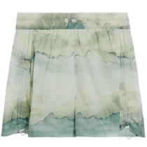 爱慕运动夏日练曲女士休闲印花双层运动插兜短裤AS151S91