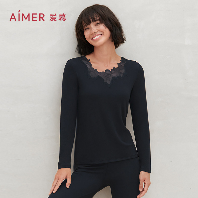 AIMER Flowers to Fever Coat Women Red Ben Year Autumn Winter Hit Bottom AM725051 AM725052 Hop