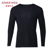 Aimer men Ai Mu dịu dàng ấm áp phương thức cổ chữ V dài tay áo sơ mi nam mỏng NS72A691 - Áo ấm