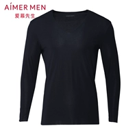 Aimer men Ai Mu dịu dàng ấm áp phương thức cổ chữ V dài tay áo sơ mi nam mỏng NS72A691 - Áo ấm áo lót nữ