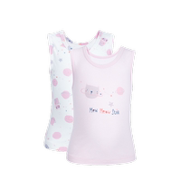 Admiration Childrens Male and Female Newborn Category A Soft Skin-Friendly Thin and Breathable Summer Outerwear Basement Vest 2-Pack