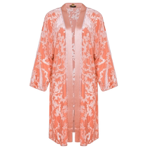 Admire imperial brocade burnt-out velvet womens cardigan nightgown home wear - neon series HJ21440