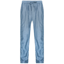 Mr. Admire Home Mens 22SS Gold Label pleated series simple cotton mid-waist summer trousers NS42F651