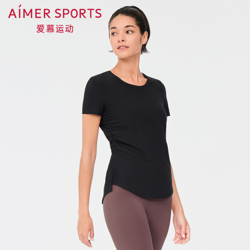 Adore Sports Outwear Women's Summer Casual Round Collar Outwear Sashimi Yoga Short Sleeve T-shirt AS143P51-Taobao