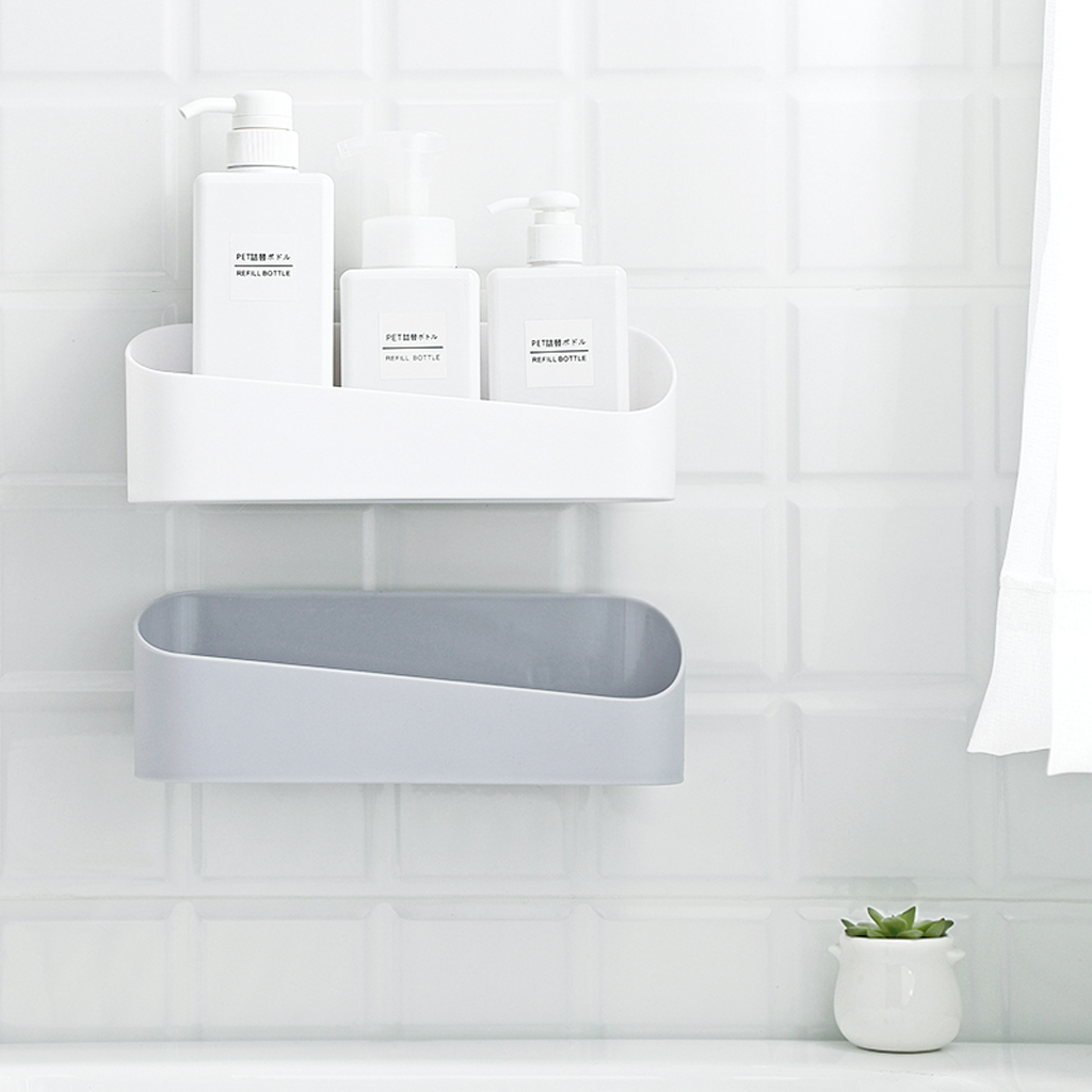 Bathroom Set Items Basket Free of perforated Shelf Makeup Room Bathroom kitchen wall-mounted hanging wall Containing Basket