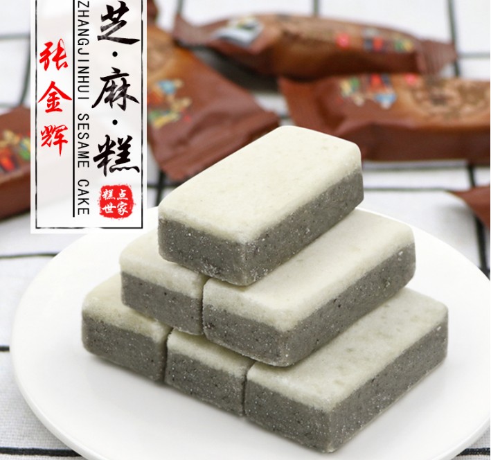 Hand specialty Zhang Jinhui black sesame cake 500g peanut walnut cake traditional pastries snack tea nutrition delicate