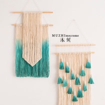 Bohemian ethnic wind double layer Flow Su Dyed Tapestry Folk wall Decorative Cotton Thread Three-dimensional Spike Mural