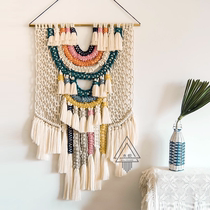 (Zhi Cai) Designer Series creative homestay model room living room bedroom hanging decoration color shape tapestry decoration