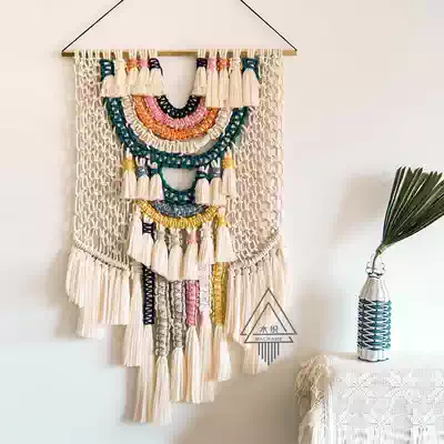 (Zhicai)Designer series creative bed and breakfast model guest hall bedroom pendant color modeling tapestry decoration