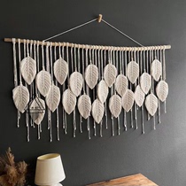 Advanced tapestry light luxury style modern simple bedroom sofa background wall decoration leaves feather tapestry hangings