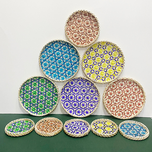 Handmade Bamboo Baskets, Finely Woven Bamboo Sieves, Bamboo Fruit Baskets, Snack Trays, Household Weaving Crafts, Round 