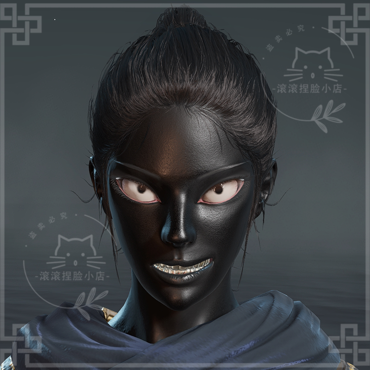 NARAKA pinching face data female Canaan pinching face (Conan suspect) little black man in black