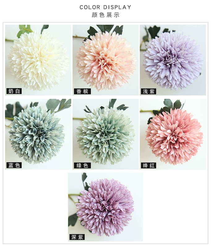 Hoa Dream Valley Dandelion Hydrangea Hoa nhân tạo Hoa giả Hoa hoa Trang trí nhà Hoa - Hoa nhân tạo / Cây / Trái cây lựu giả