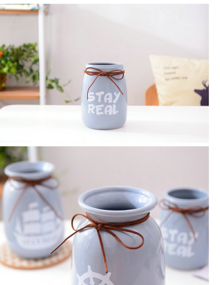 Thung lũng hoa mơ với dây nhỏ bình gốm tươi hoa nhân tạo hoa cho bình hoa trang trí gốm - Vase / Bồn hoa & Kệ chậu trồng mai