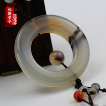 Natural agate handmade safe buckle sweater chain long lady necklace hanging chain first jewelry Joker decorative necklace