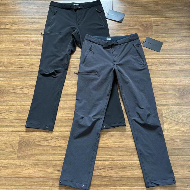 Japanese-Style Autumn and Winter Outdoor Hiking and Mountaineering Windproof, Waterproof, Wear-Resistant, Breathable Softshell Pants, Unisex Straight-Leg Casual Pants