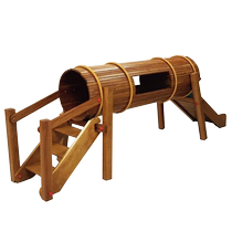 Kindergarten balance bridge childrens outdoor single-plank bridge net large outdoor toy swing combination wooden climbing frame