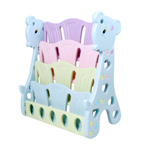 Baby bookshelf children bookcase kindergarten book rack children home simple picture book holder cartoon toy storage rack
