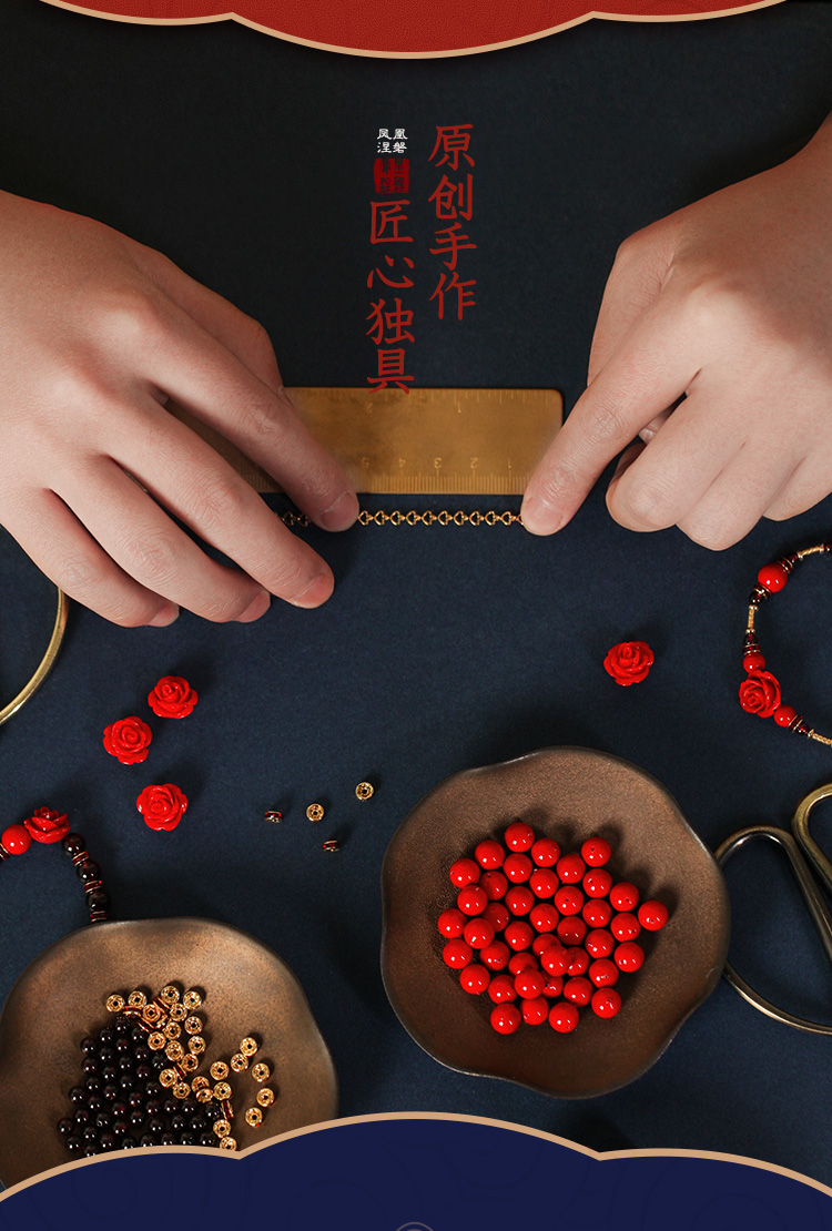 Phoenix Nirvana chân vòng nữ phong cách cổ áo garnet dệt retro cá tính dân tộc gió vòng chân trẻ em người mẫu gợi cảm - Vòng chân vòng chân cá chép nữ