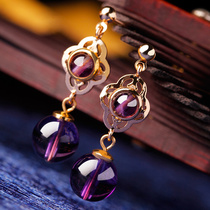 Phoenix Nirvana Amethyst Earrings Female Summer Pendant Design Cool Wind Diamond Earrings Retro Fairy 2021
