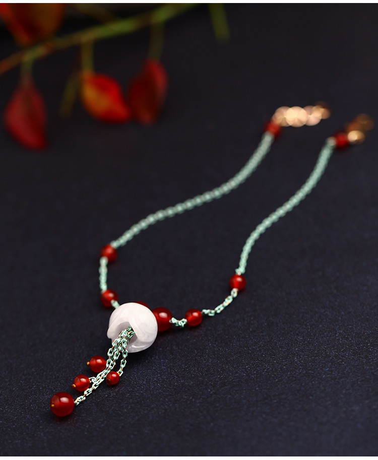 Phượng hoàng Nirvana Vòng chân nữ Dệt pha lê Vòng cổ gió quốc gia Cá tính Trẻ em Sexy Red Rope Retro - Vòng chân lắc chân vàng tây