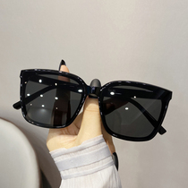 Sunglasses men anti-ultraviolet bright sunglasses female 2021 New Fashion Net red driving eyes big face thin