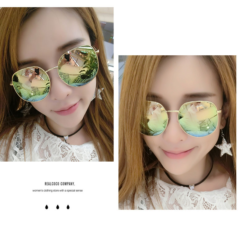 Kính râm nam cá tính ngôi sao cá tính người mẫu hipster mạng đỏ 2018 mới kính râm phiên bản Hàn Quốc của những quý cô mặt tròn mắt kính