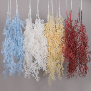 Simulated hanging antlers wedding hall ceiling mist decoration hotel wedding supplies plastic floral flower arrangement rime grass