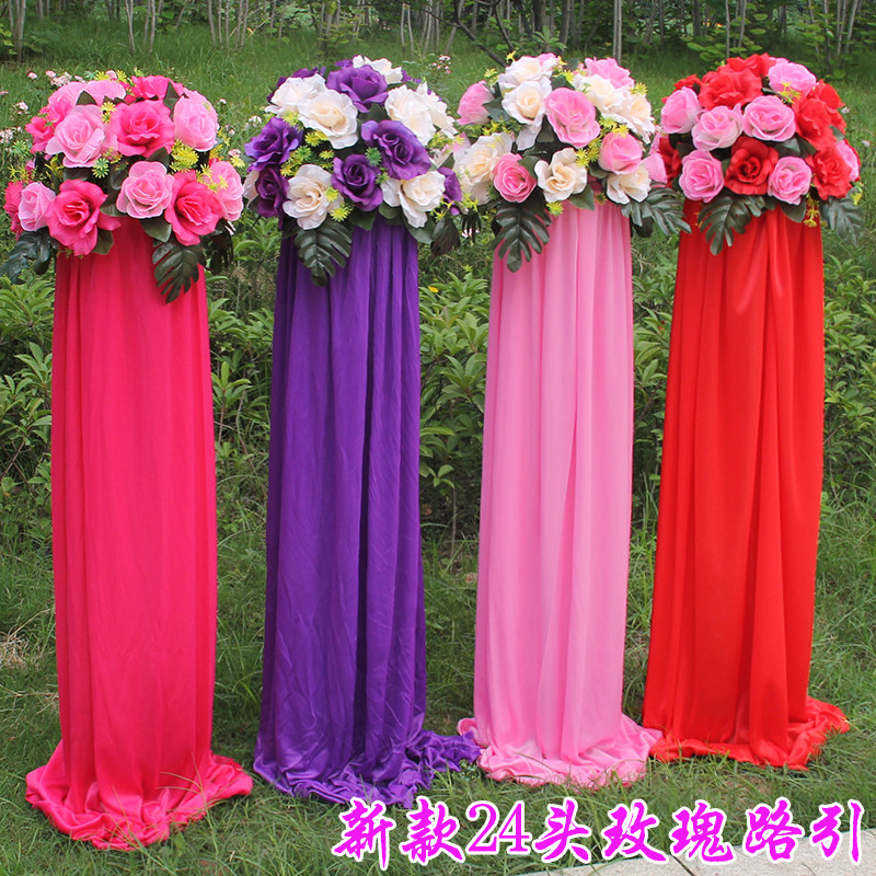 Wedding Celebration Prop Wedding Flower Basket Opening Supplies Road Leading Flower Shelf Wedding Celebration Arch Flower Post Wedding Celebration Road Simulation Flowers